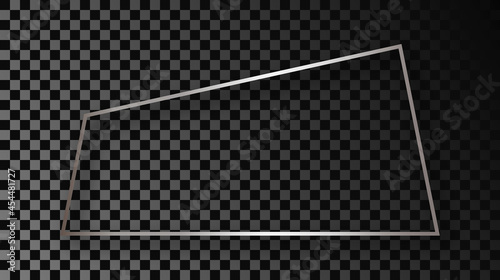 Wallpaper Mural Silver glowing trapezoid shape frame with shadow Torontodigital.ca