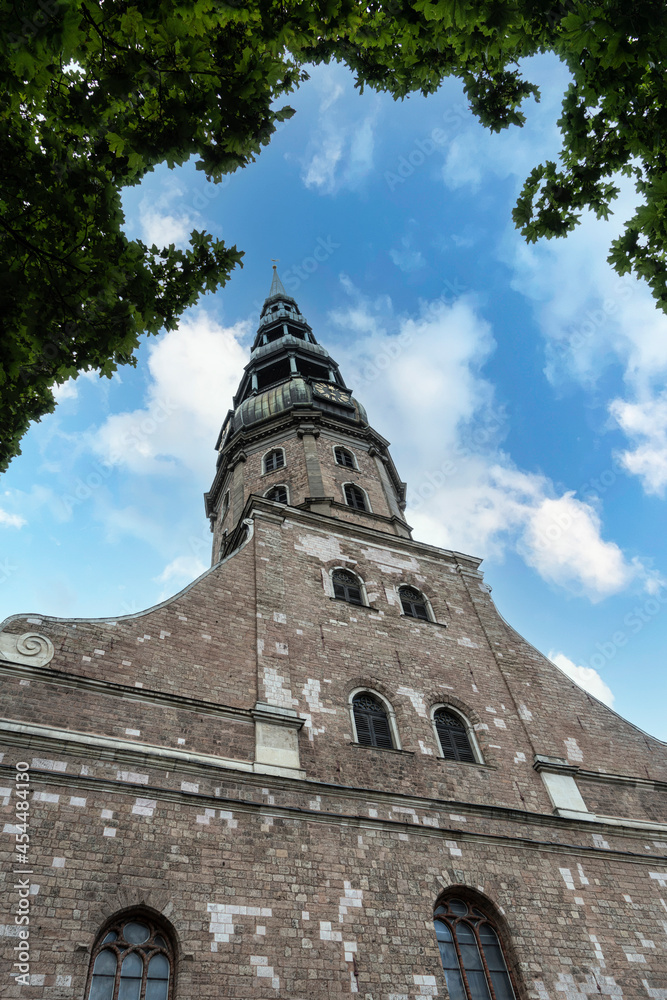 Fototapeta premium St. Peter's Church in Riga, Latvia