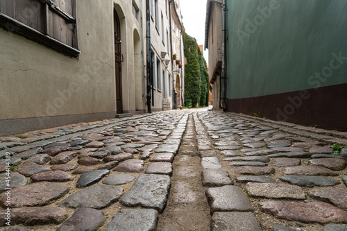 An alley in the center of Riga, Latvia