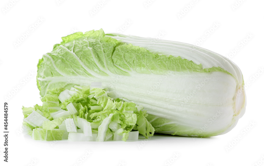 Fresh chinese cabbage on white background Fresh chinese cabbage on white background
