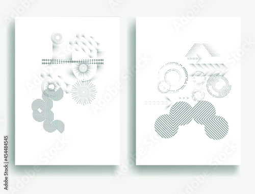 Contemporary composition .Modern minimal posters .Linear  design . Trendy background . Vector illustration
