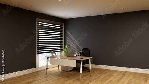 blank wall office manager room for mockup