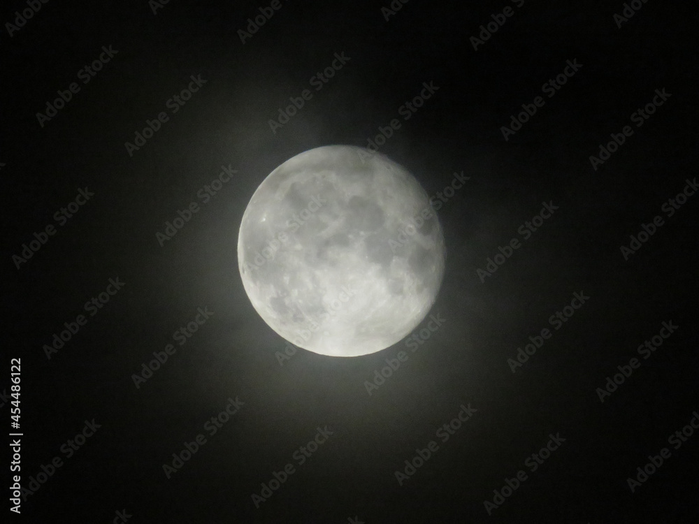 full moon in the night sky