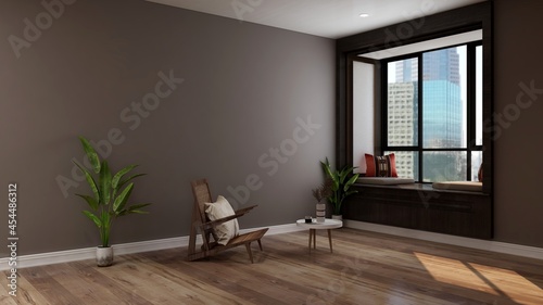 minimalist sofa living room with 3d design interior © Ayyathullah Ahmad