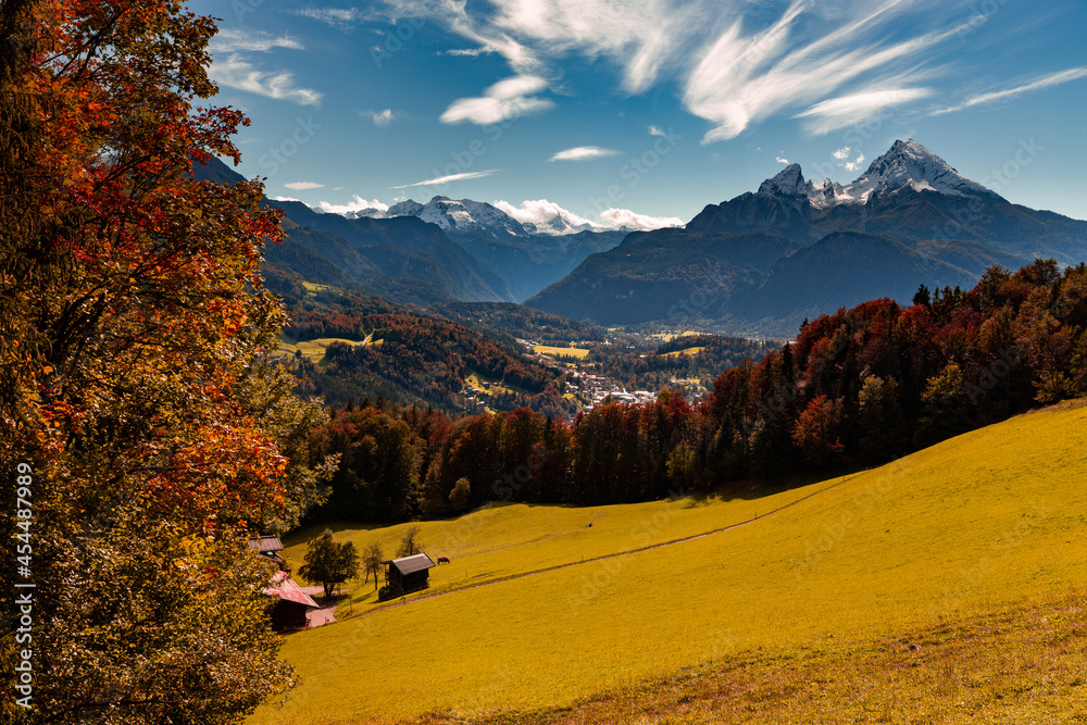 Autumn at the Watzmann in Berchtesgadener Land, Bavaria, Germany.