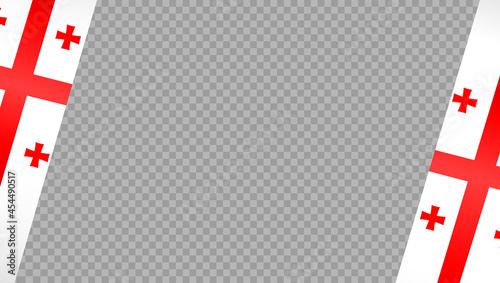 Waving flag of Georgia isolated  on png or transparent  background,Symbol of Georgia,template for banner,card,advertising ,promote, vector illustration top gold medal sport winner country