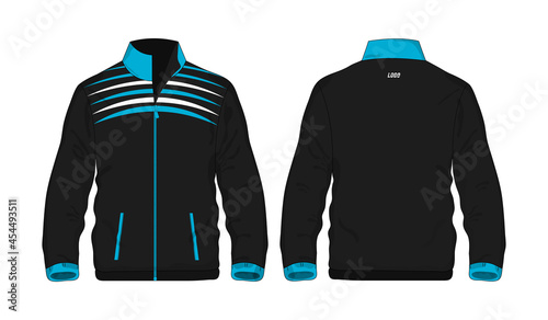 Sport Jacket Blue and black template for design on white background. Vector illustration eps 10.