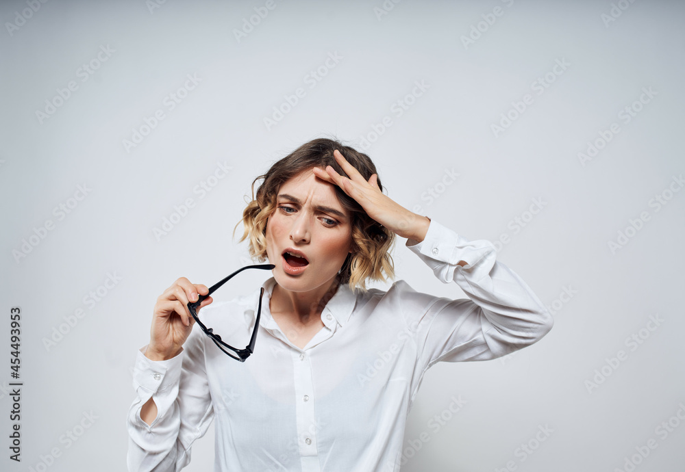 woman with glasses office job manager executive woman with glasses office job manager executive