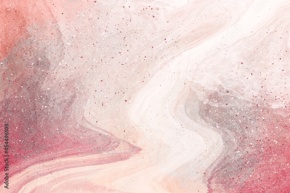 Pink color abstract liquid paint background