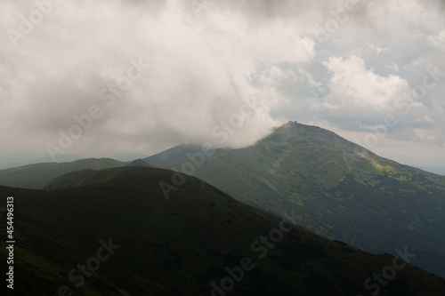 Beautiful clouds high in the mountains.