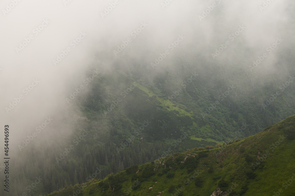 Beautiful clouds high in the mountains. Beautiful clouds high in the mountains.
