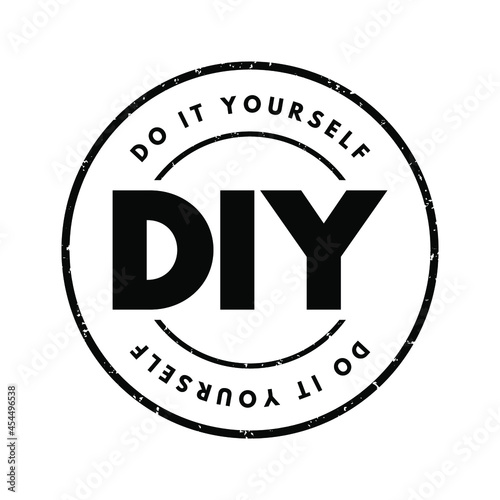 DIY - Do It Yourself acronym, business concept background