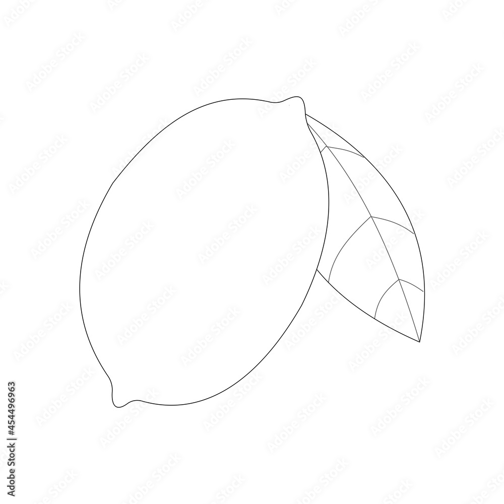 Lemon linear icon on a white background. Thin black line customizable illustration. Lemon linear icon on a white background. Thin black line customizable illustration.
