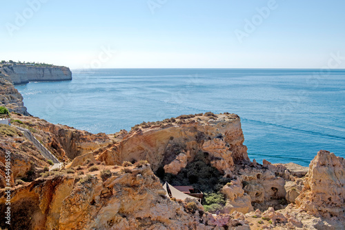 Rock formations of the Algar Seco, nature site of Carvoeiro, Lagoa, Algarve, Portugal © maria