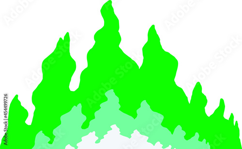 green fire line effect illustration