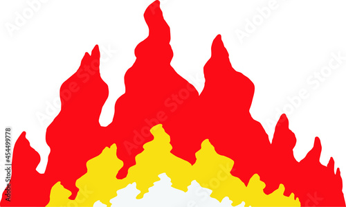 line effect illustration of fire