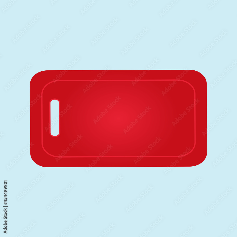 Flat design cutting board or kitchen utensil vector image Flat design cutting board or kitchen utensil vector image