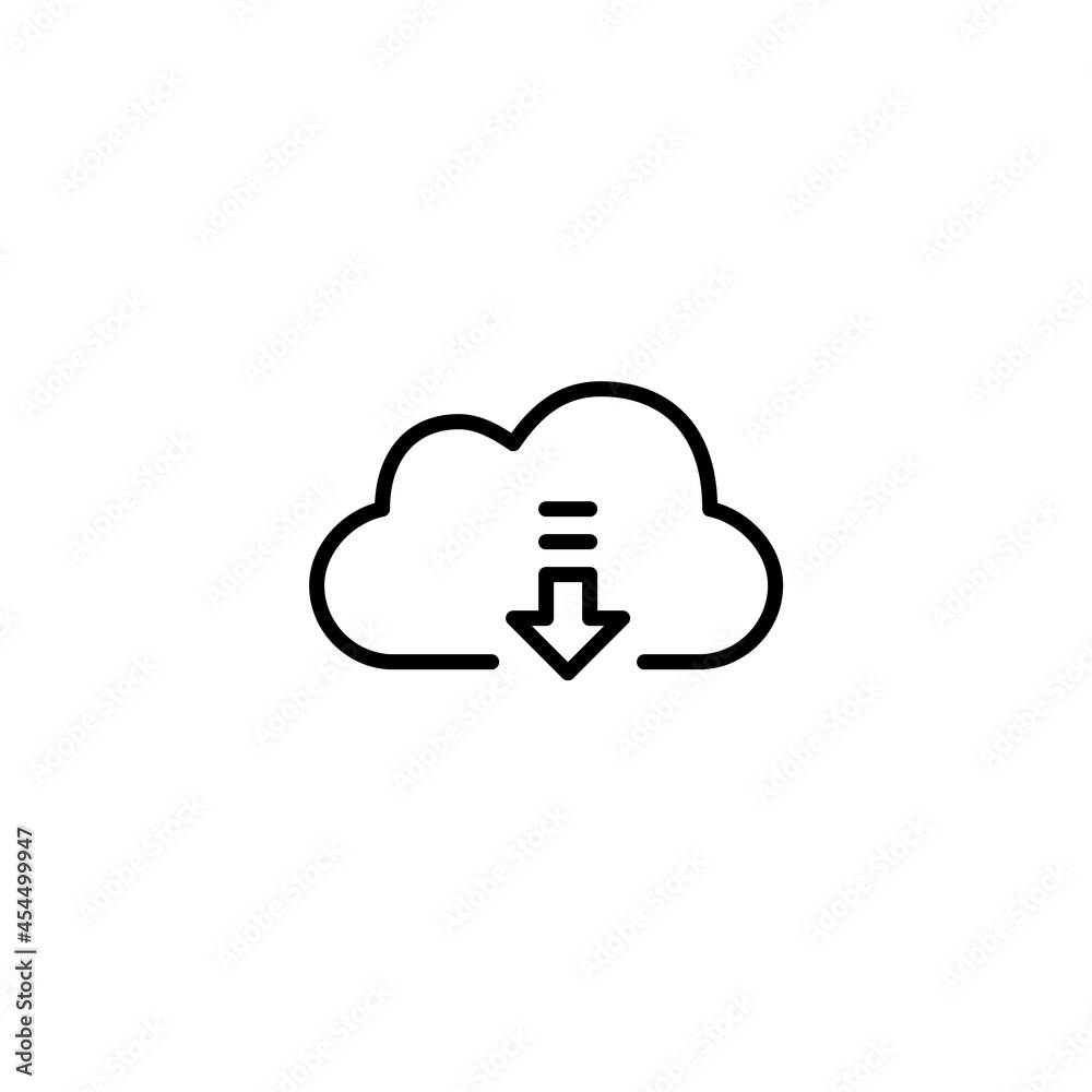Download from cloud storage vector icon. Pixel perfect, editable stroke Download from cloud storage vector icon. Pixel perfect, editable stroke