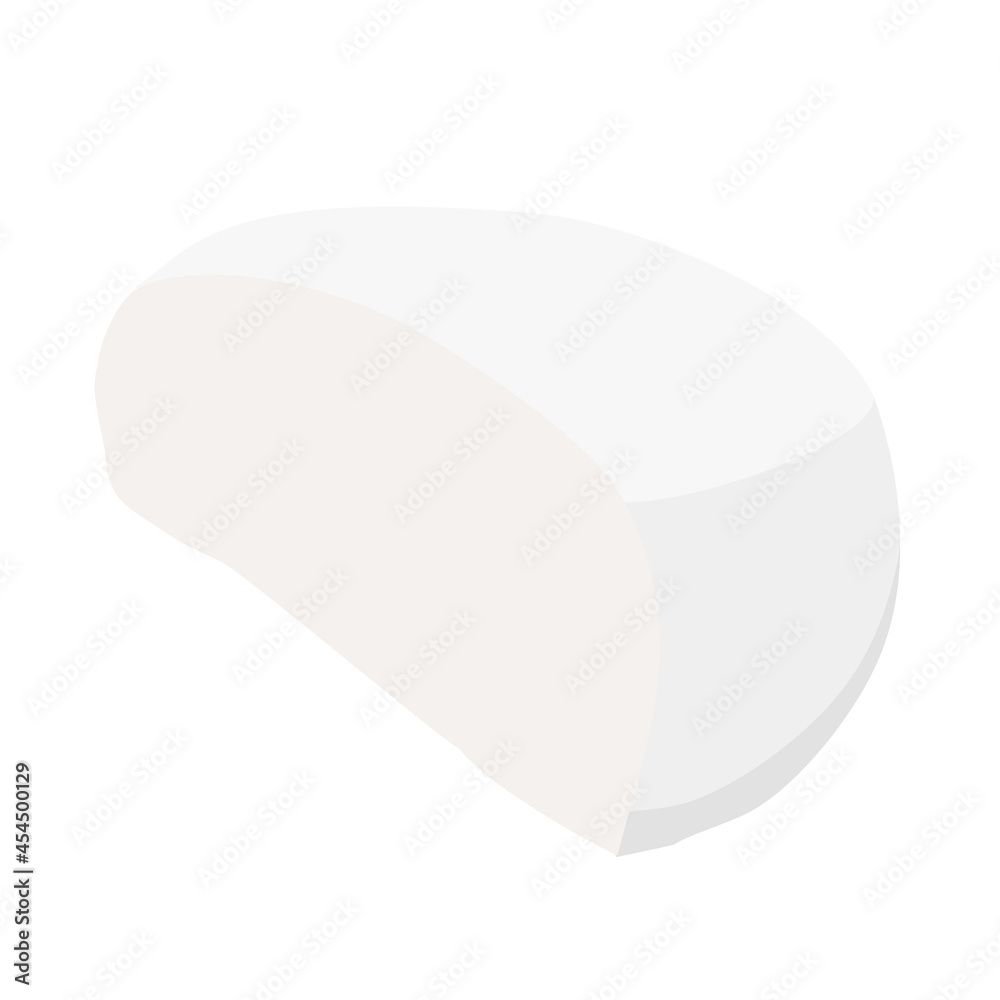 Sliced Mozzarella Buffalo isolated on white background Sliced Mozzarella Buffalo isolated on white background