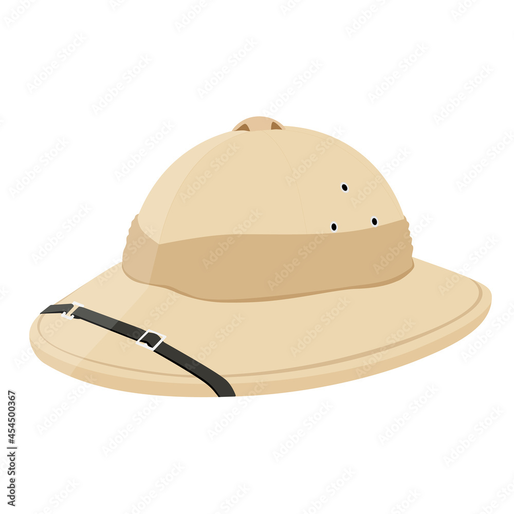 Fototapeta premium Safari hat isolated on white background