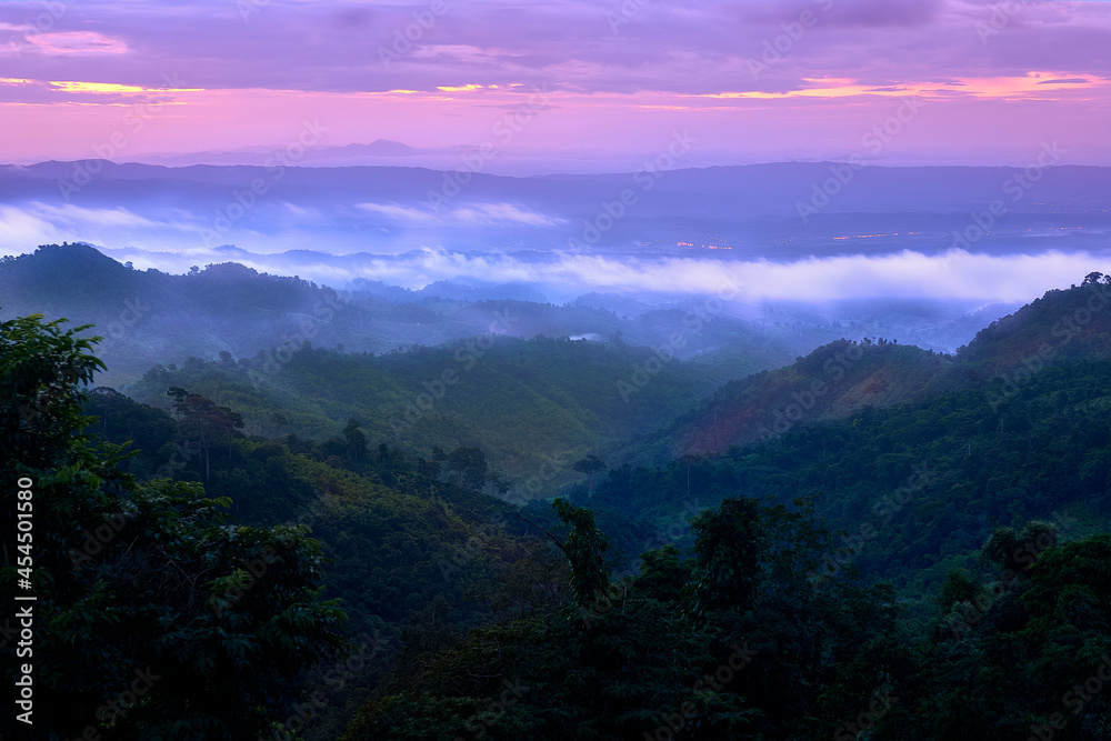 sunset in the mountains