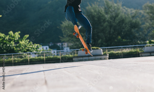 Skateboarder skateboarding outdoors in city
