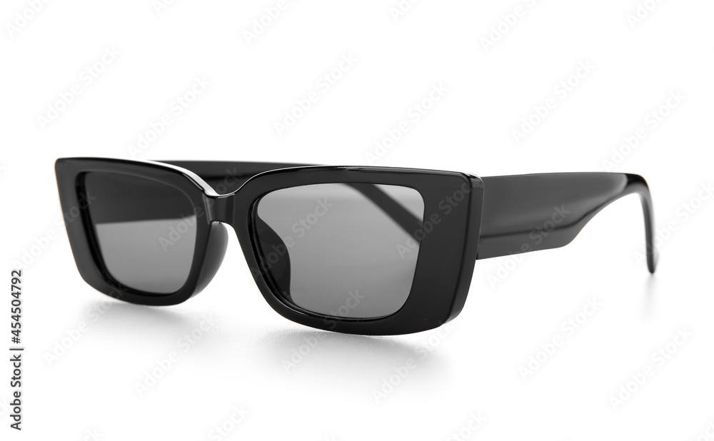 Fototapeta premium Stylish sunglasses on white background