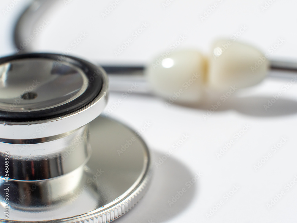 Doctor stethoscope for cardiac on white background. Doctor stethoscope for cardiac on white background.