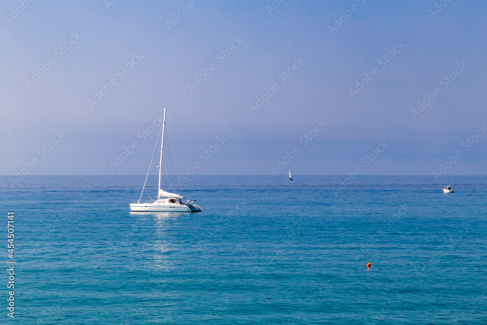 Small yacht on sunny day, Sealine