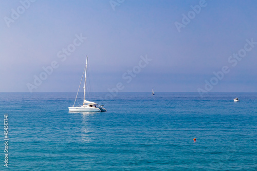 Small yacht on sunny day, Sealine