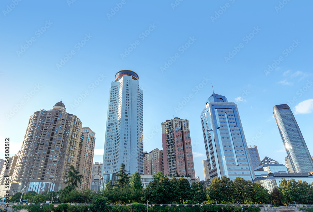 Obraz premium Modern skyscrapers in the business district, Guiyang, China.