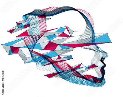 Beautiful vector human face portrait, artistic illustration of man head made of dotted particles array, Artificial Intelligence, pc programming software interface, digital soul.