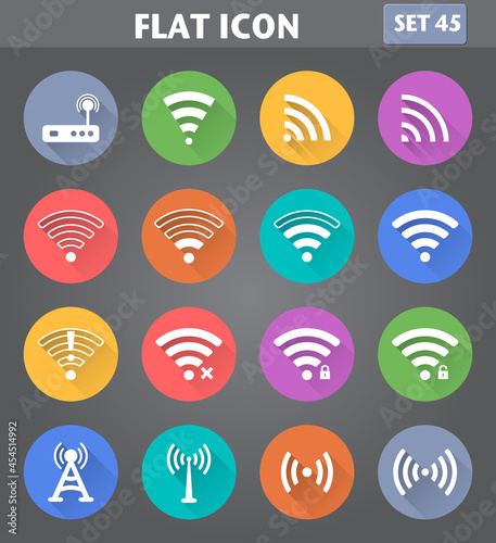 Vector application Wireless and Wifi Icons set
