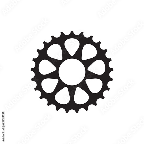 Industrial gear, bicycle and motorcycle icon logo design