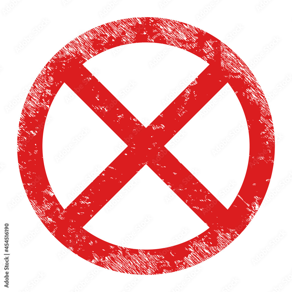 Fototapeta premium Stop icon with grunge effect. Isolated vector stop icon image with corroded rubber texture on a white background.