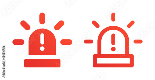 Flasher icon. Beacon, alarm siren symbol isolated on white background.