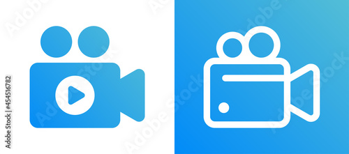 Video camera icon. Camcorder icon vector illustration