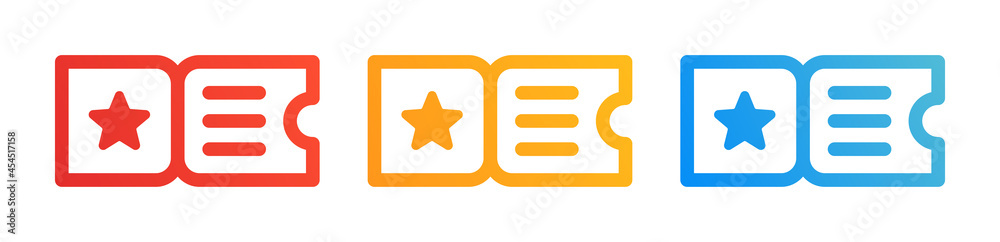 Ticket icon. Event, movie, theater tickets vector icon set. Ticket icon. Event, movie, theater tickets vector icon set.