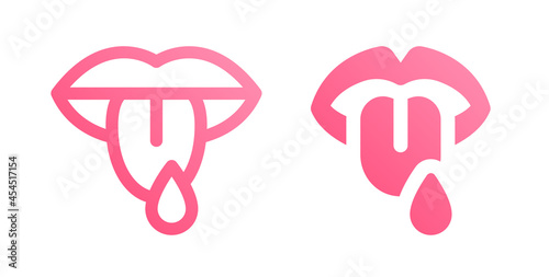 Taste icon. Tongue stick out icon vector illustration