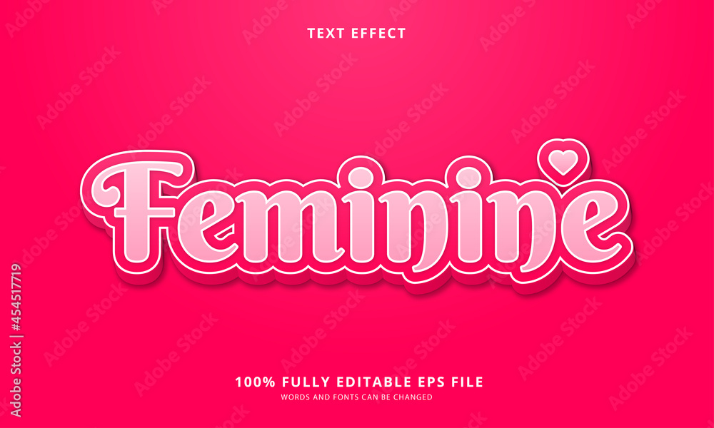 Feminine text style - Editable text effect