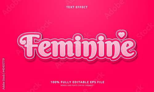 Feminine text style - Editable text effect