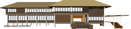3D illustration of building project