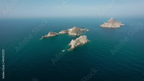 Aerial Footage of Island in the middle of Mediterranean Sea, Croatia Palagruza photo