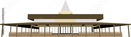 3D illustration of building project