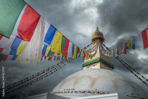 Stupa Boudhanath Sadak in Kathmandu. photo