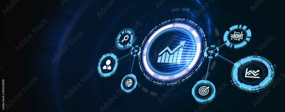 Business, Technology, Internet and network concept. Financial Graph. Stock Market chart. Forex Investment. 3d illustration