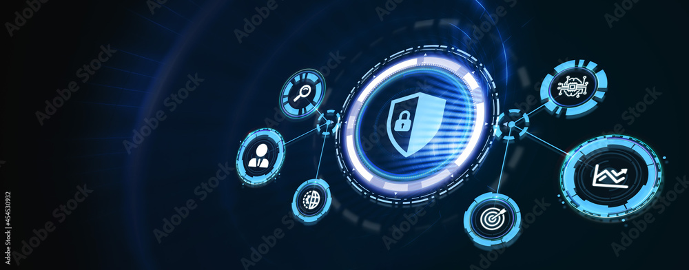 Cyber security data protection business technology privacy concept. 3d illustration Cyber security data protection business technology privacy concept. 3d illustration