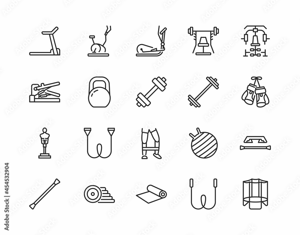 Premium Vector  Realistic fitness elements gym accessories yoga objects  different sport devices vector gym icon set