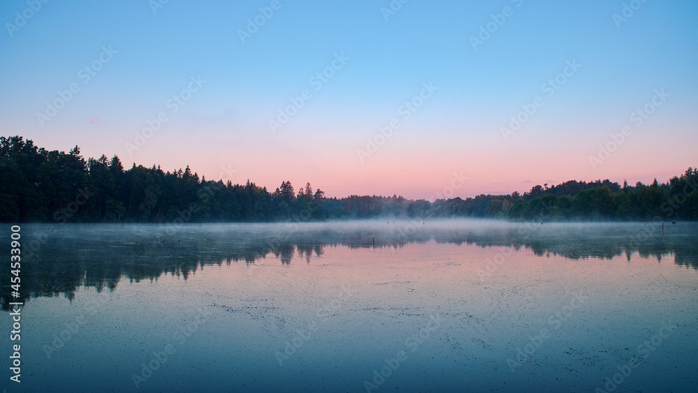 Morning mist over the lake