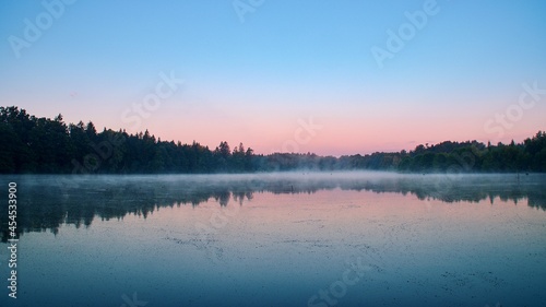 Morning mist over the lake